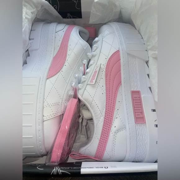 Women’s PUMA Baby Phat x Mayze White- Prism Pink Sneaker - Picture 4 of 4